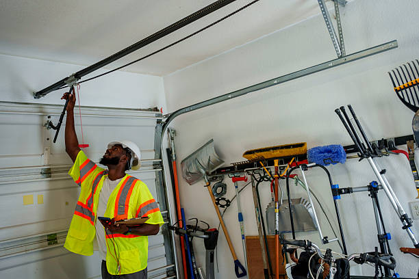 Professional Garage Door technician working in Bogata, TX